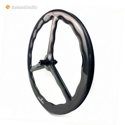 700C 29mm Forma de onda 3 radios Rueda tubeless 55mm de profundidad